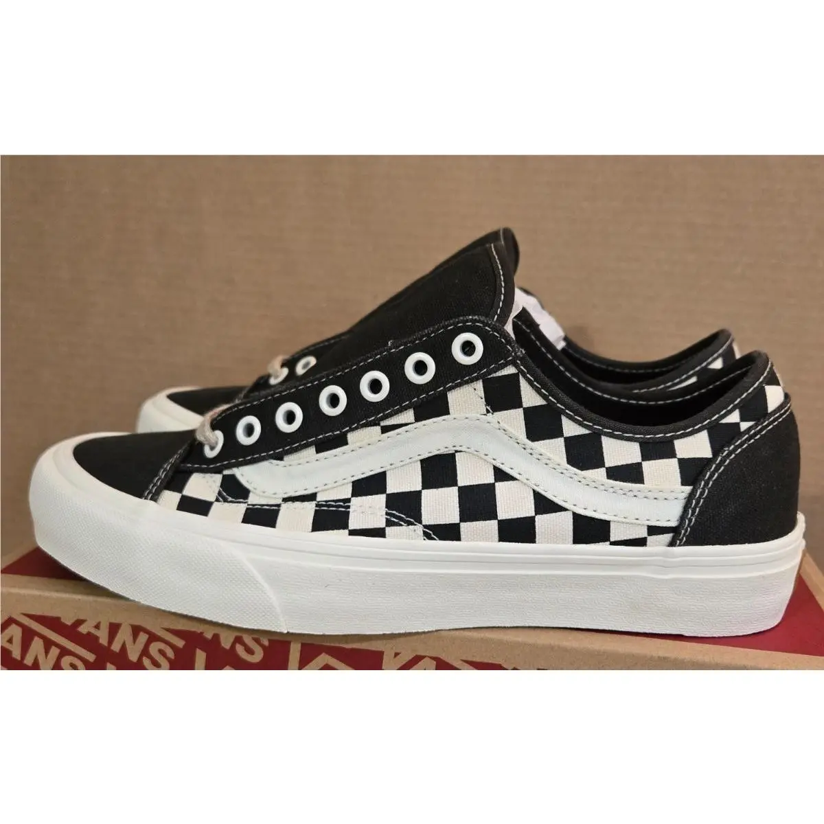 Vans shoes - Vans Style 36 - Style - Checkerboard/Marshmallow (UPC: 194902699025) 3