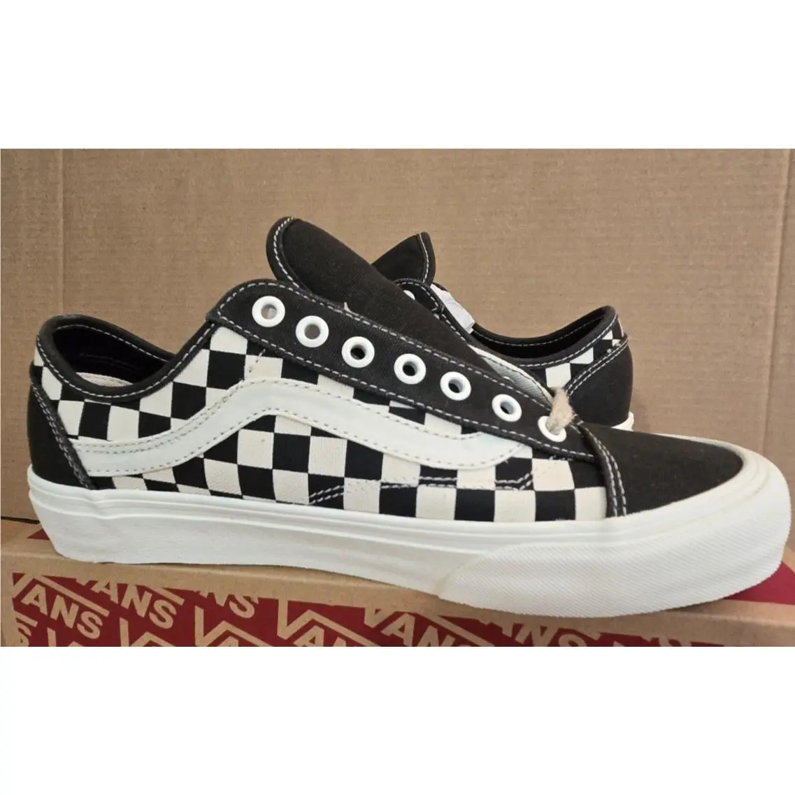 Vans shoes - Vans Style 36 - Style - Checkerboard/Marshmallow (UPC: 194902699025) 5