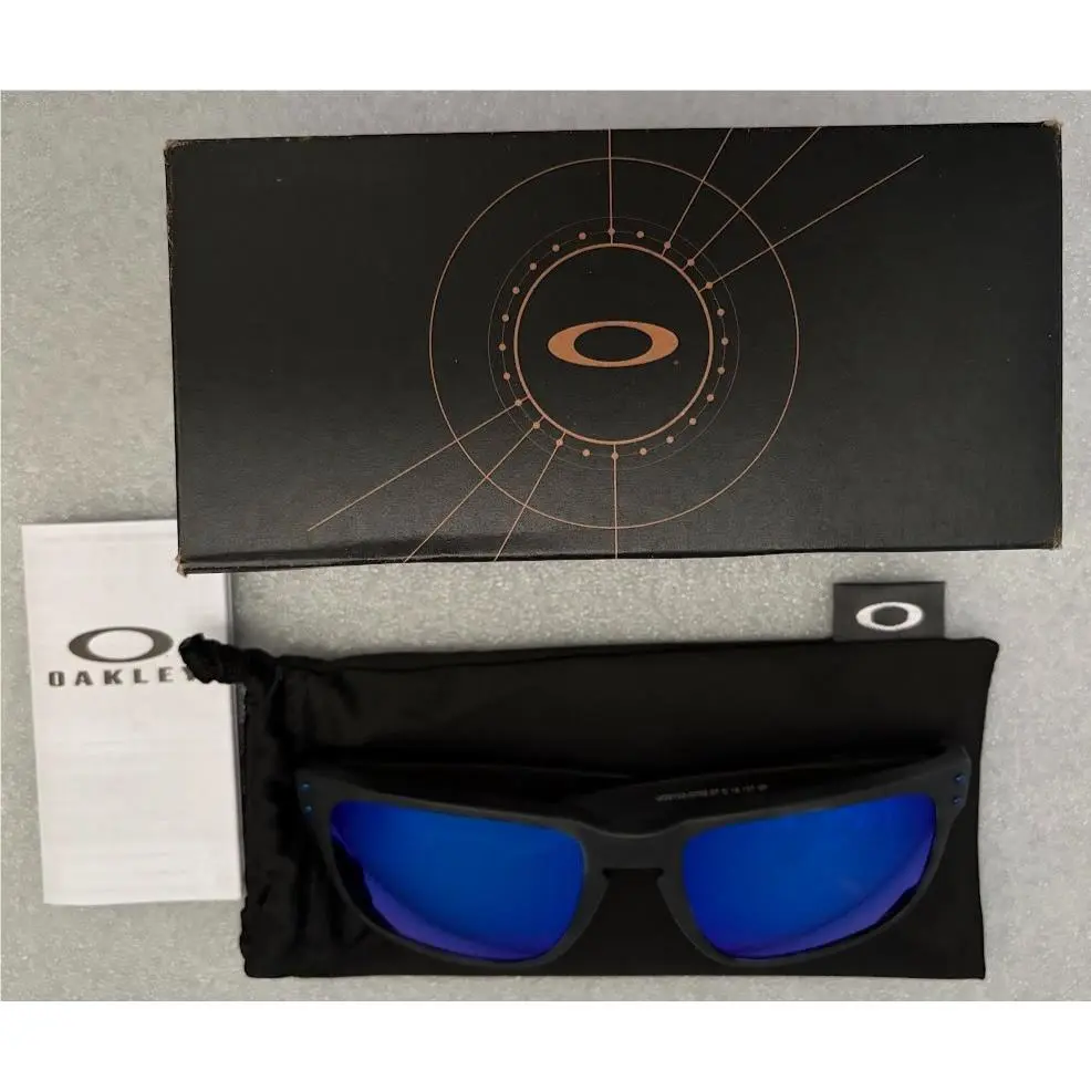 Oakley Holbrook OO9102-G755 Sunglasses Matte Black Tortoise/prizm Sapphire Irid