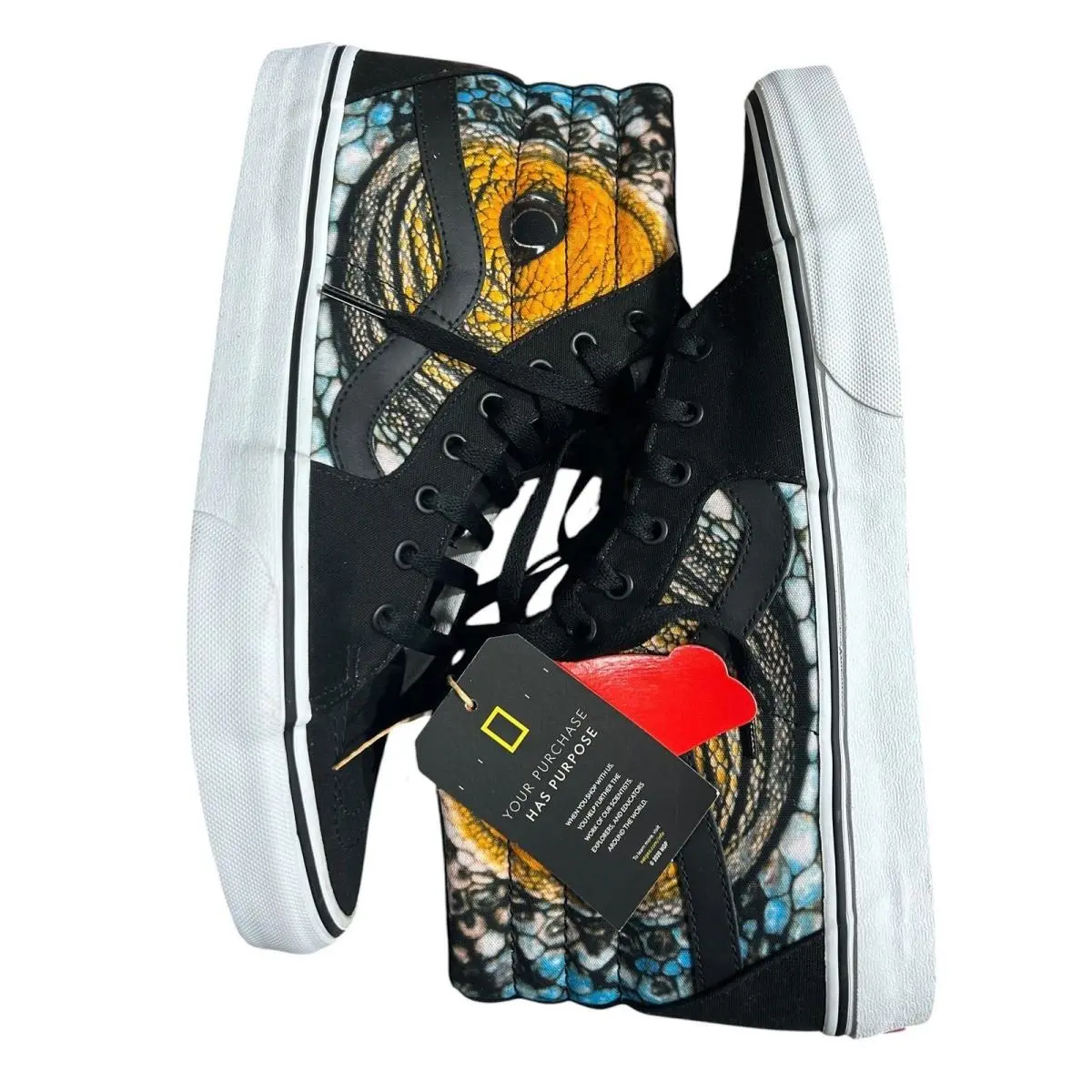 Vans Sk8-Hi National Geographic Lizard Black Mens 12 High Top Sneakers