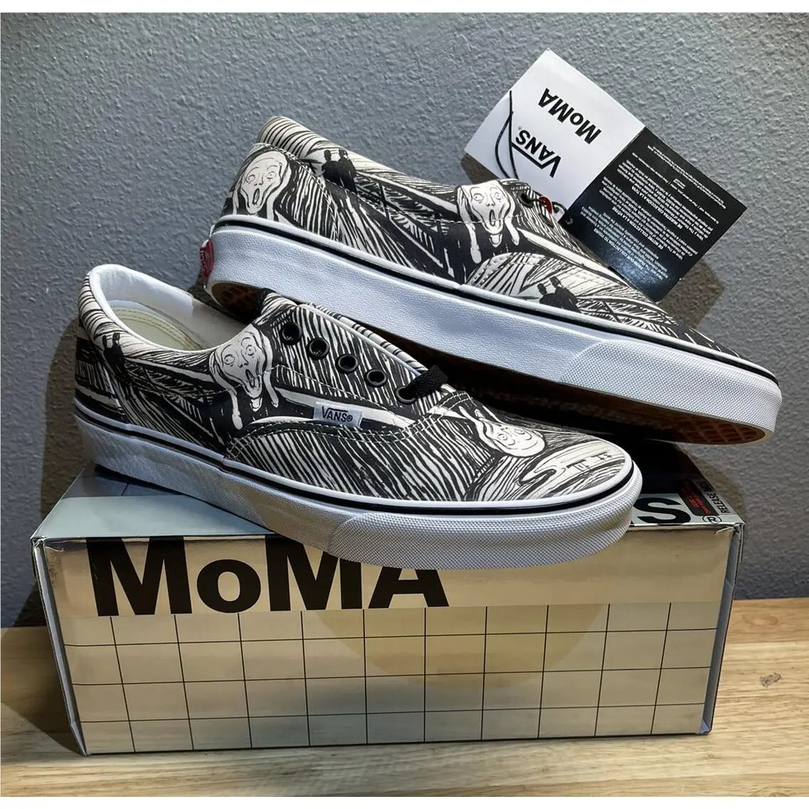 Vans x Moma The Scream Edvard Munch Era Men`s SZ 10.5 Wms SZ 12