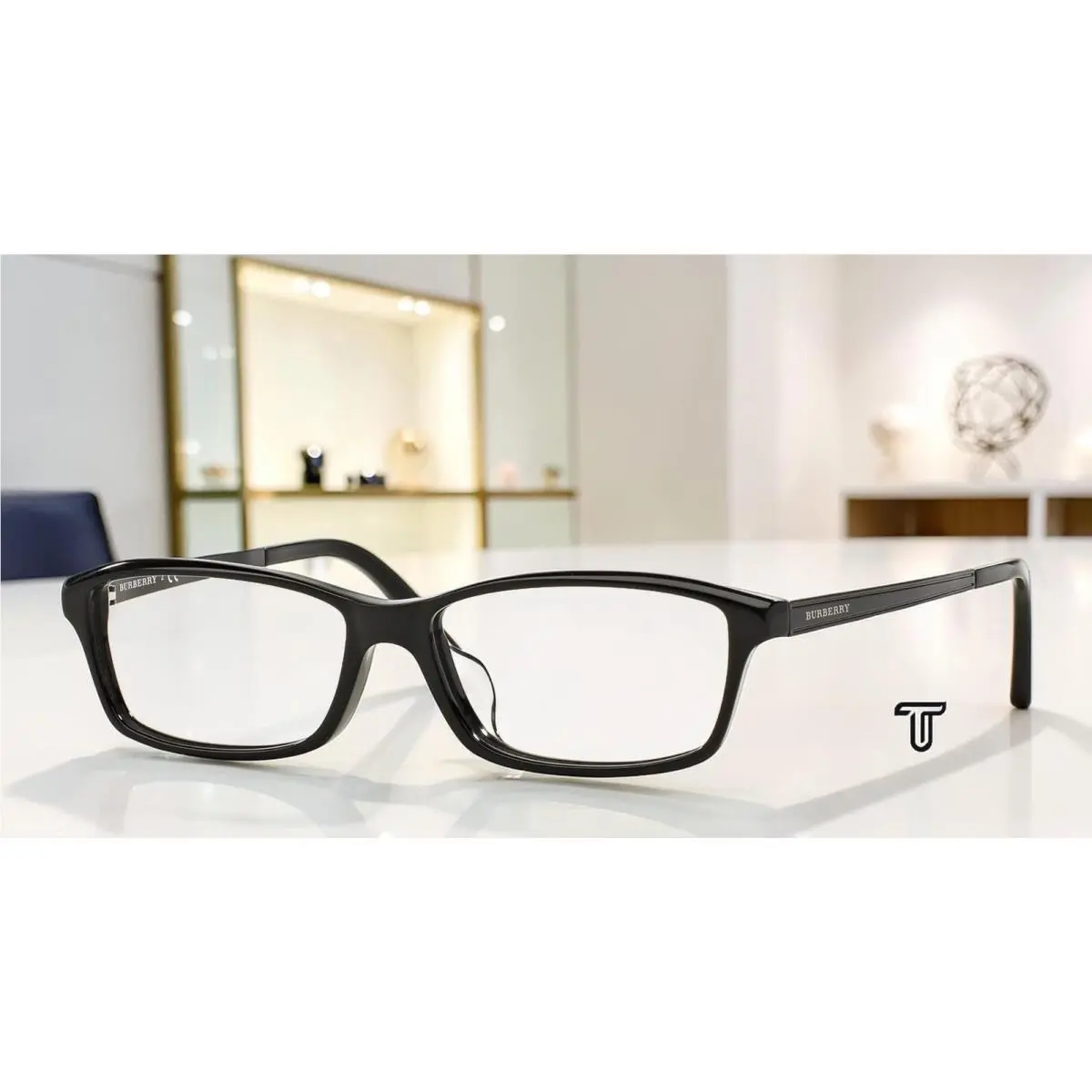Burberry BE2217D 3001 Black Demo Lens 55 mm Men`s Eyeglasses