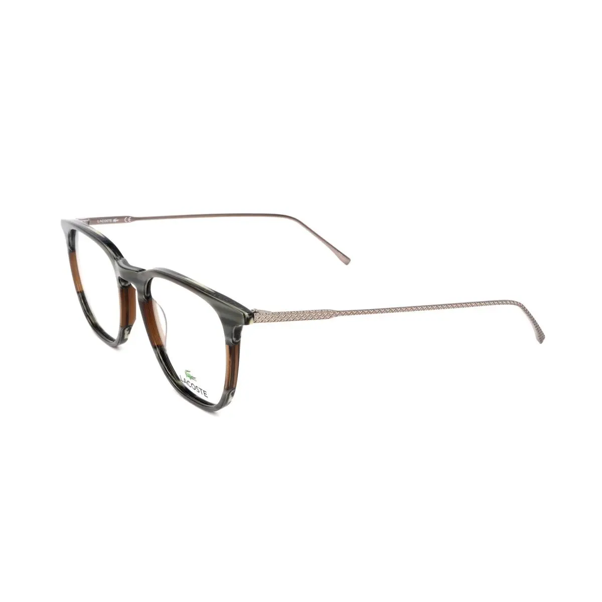 Men`s 50 mm Brown Grey Eyeglasses L2828-210-50 by Lacoste