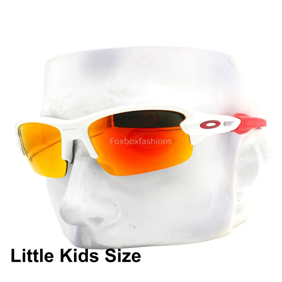 Youth Fit Sunglasses OJ9008-0958 Flak Xxs Matte White Prizm Red Kids Size by Oakley