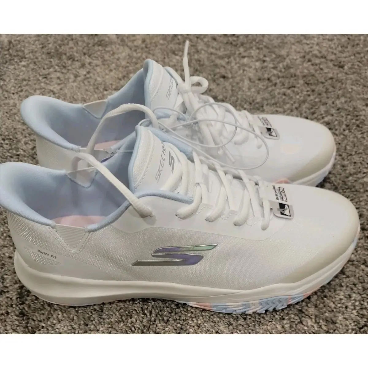 Skechers Ladies Pickleball Shoe Size 10 White/multi Color