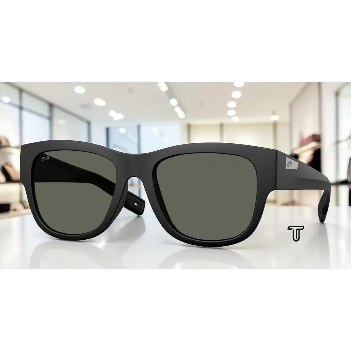 Costa 6S9084 908406 Caleta Netplus Black Gray Polarized 55 mm Women`s Sunglasses