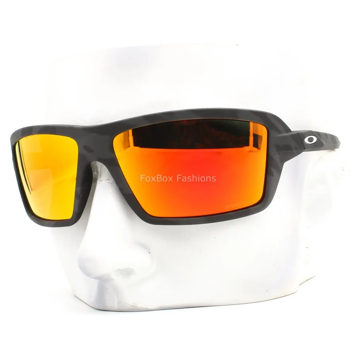 Cables Sunglasses OO9129-0463 Matte Gray Camo Prizm Ruby Mirrored W/pouch by Oakley