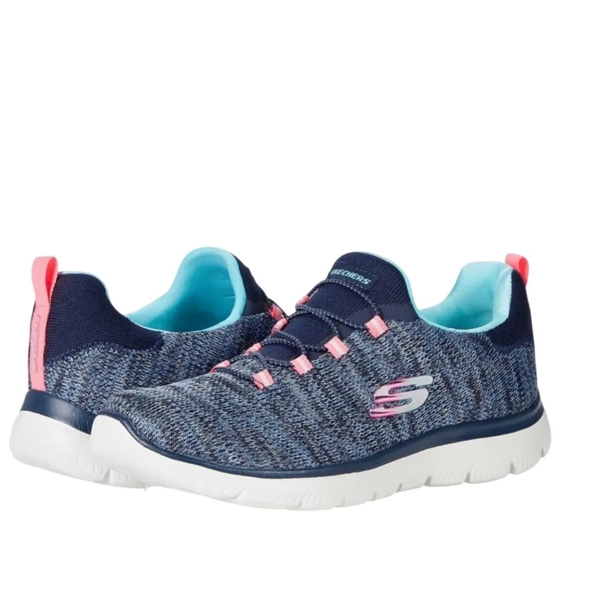 Skechers Summits Navy Multi Vegan Memory Foam Sneakers 149213 Women`s 9.5