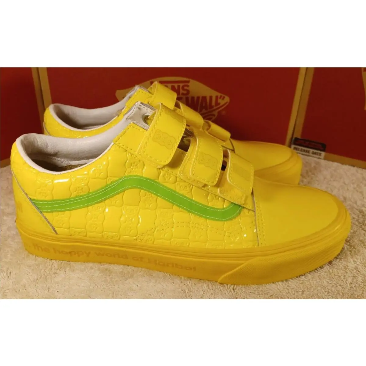Vans X Haribo Youth 2 Old Skool V Checkerboard Yellow VN0A3D29BK2