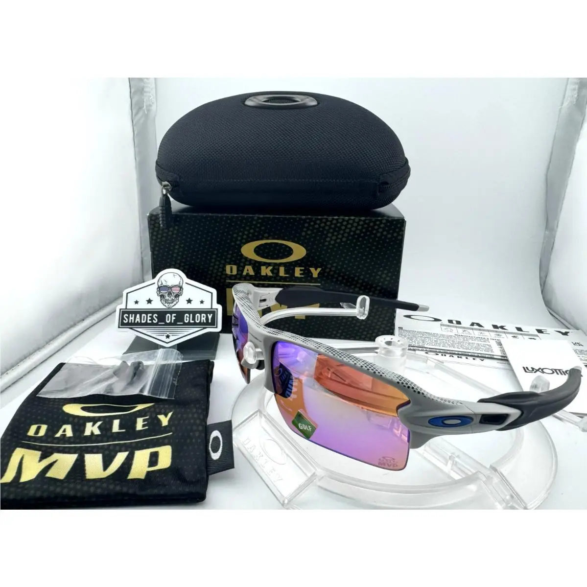 Flak 2.0 XL Mvp HI Res Cool Grey Blue W/ Prizm Golf Sunglasses OO9188-I7 by Oakley