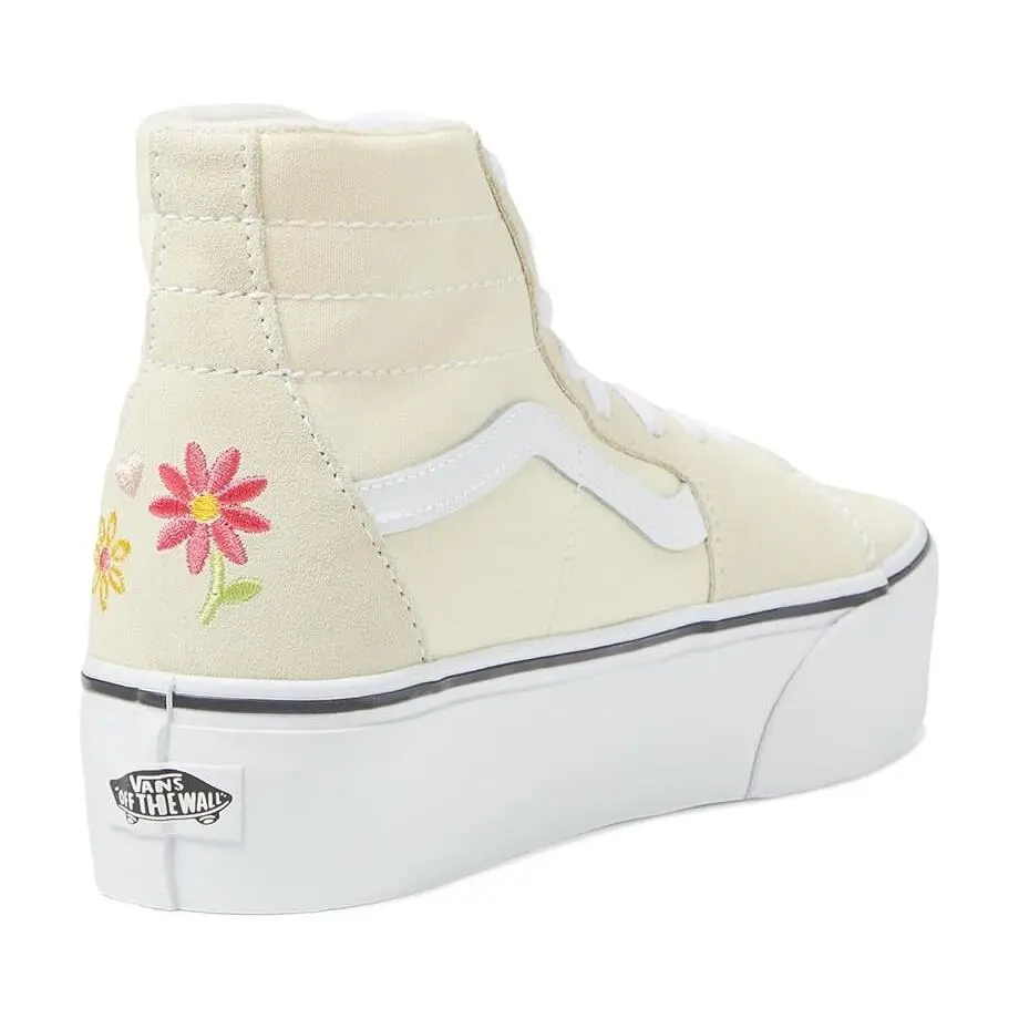 Vans shoes - Vans Sk8-Hi - Embroidery Classic White/True White 1