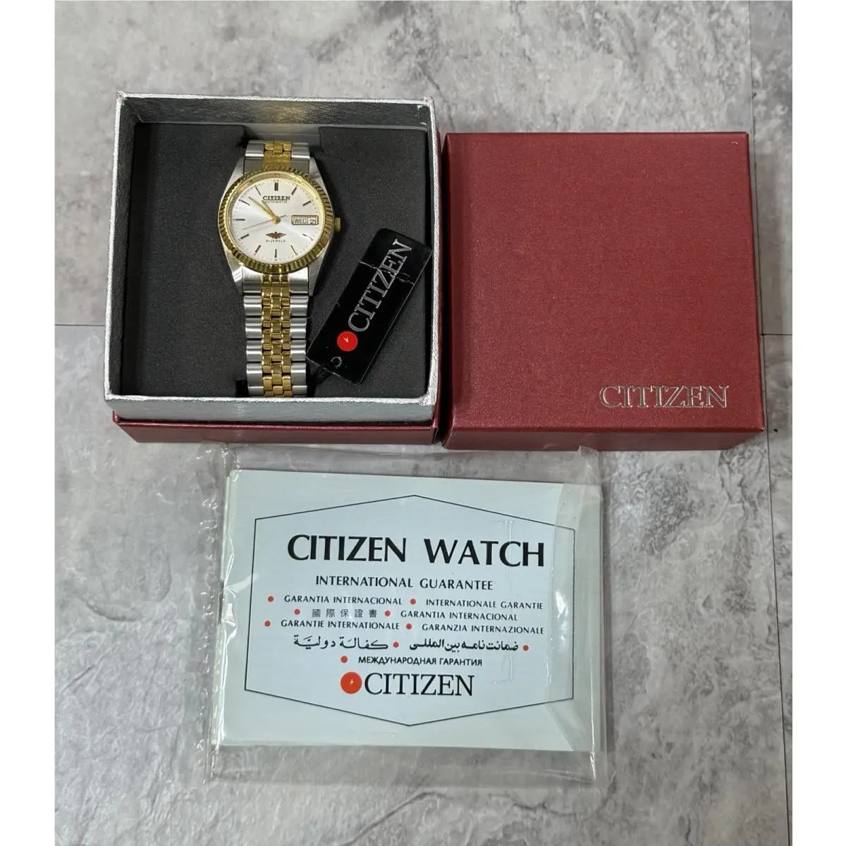 Vintage Citizen Eagle 7 Automatic 2 Tone Watch 21 Jewels Fluted Day-date