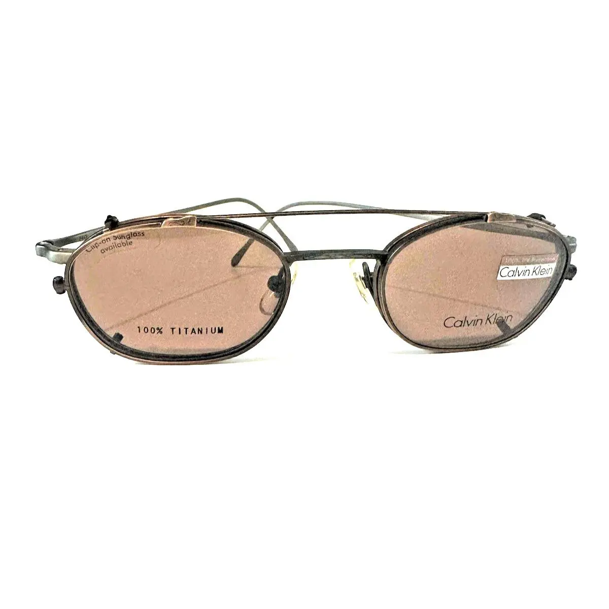 Old Stock Vintage Calvin Klein Eyeglasses 503 Titanium with Clip on