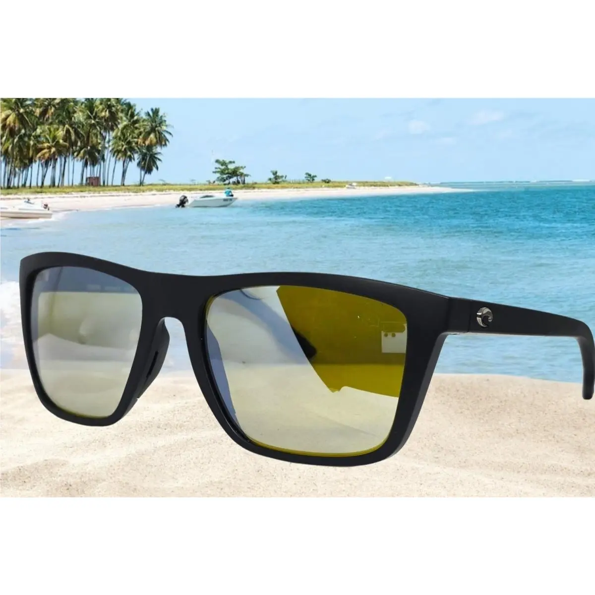 Costa Del Mar Black/sunrise Silver Mainsail XL Polarized 580G Sunglasses