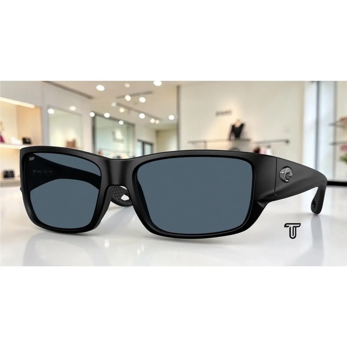 Costa 6S9132 913201 Schoolie Matte Black Gray Polarized 56 mm Men`s Sunglasses