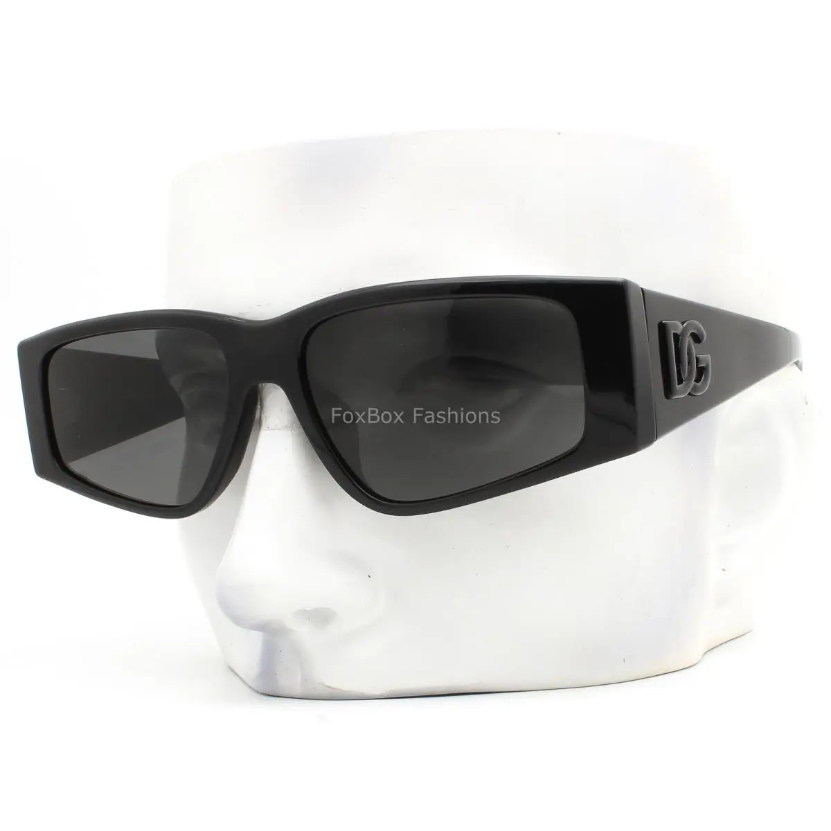 Dolce Gabbana Sunglasses Polished Black Gray Lens DG 4453F 501/87 with Case