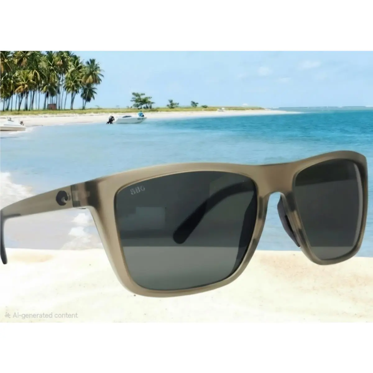 Costa Del Mar Brown Smoke/gray Mainsail XL Polarized 580G Sunglasses