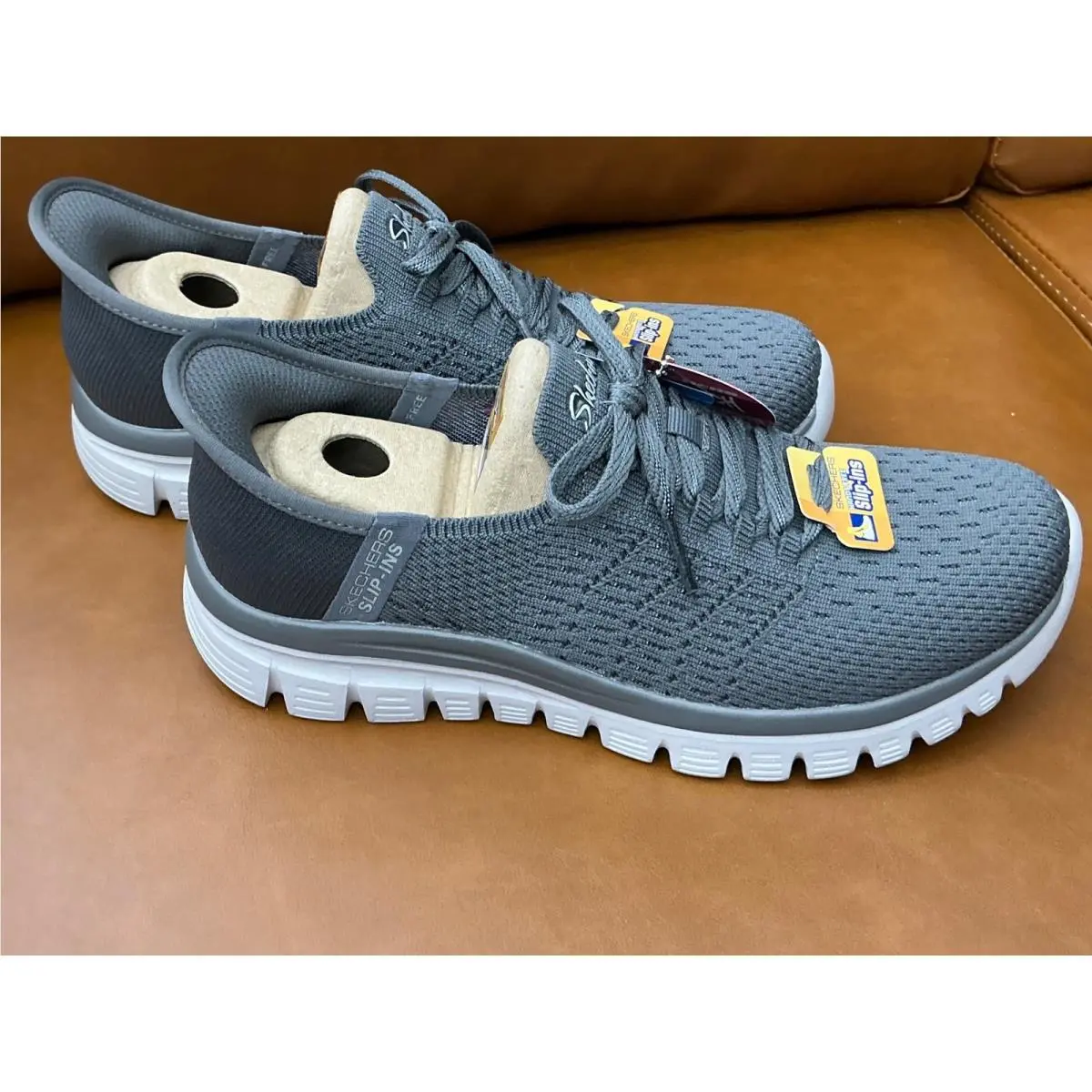 Skechers Hands Free Slip-ins Graceful First Blush Womens 6.5 Charcoal