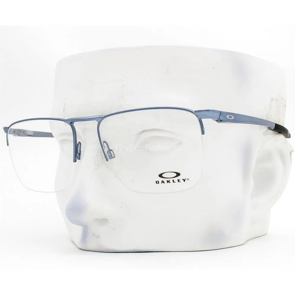 Oakley Half Rim Voon Eyeglasses OX3026-0355 Glasses Polished Stone Blue W/case