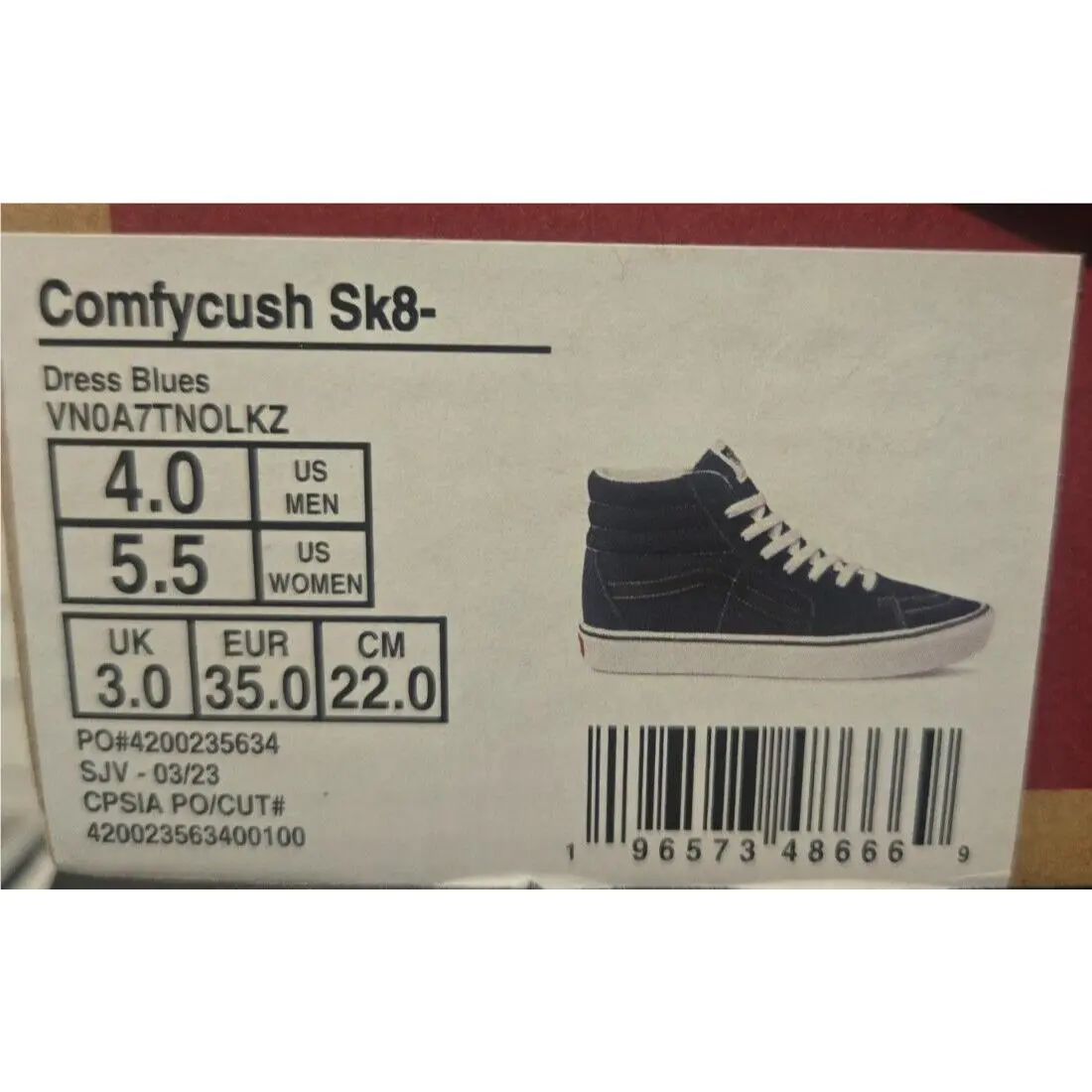 Vans shoes - ComfyCush SK8-Hi - ComfyCush - Dress Blue 8
