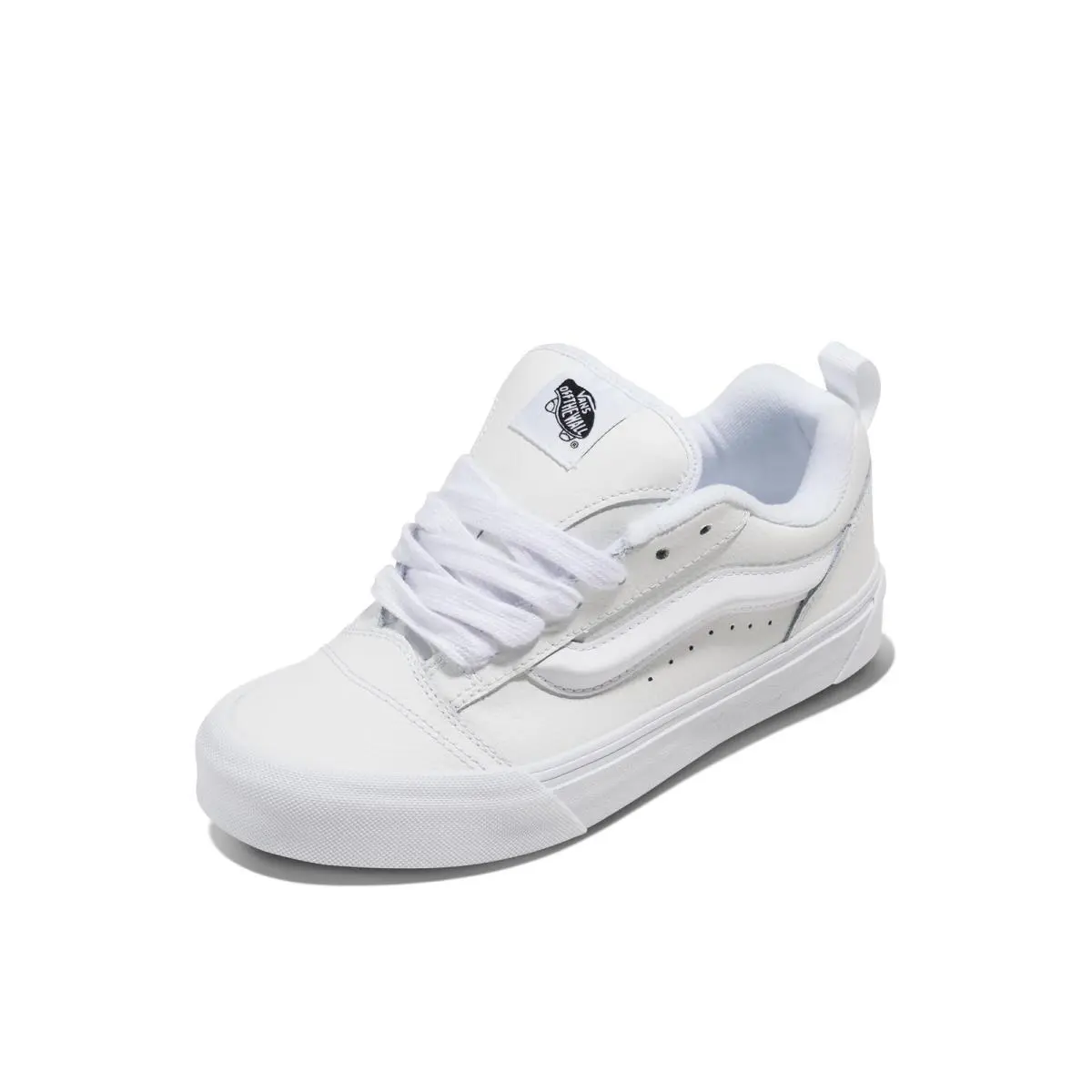 Vans Unisex Knu Skool Shoe - `90s Retro 8 Women/6.5 Men Leather True White