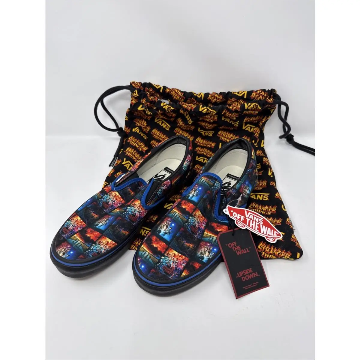 Vans Stranger Things Customs Classic Slip-on Shoe 7.5 Men 9 Women w/ Bag no Box