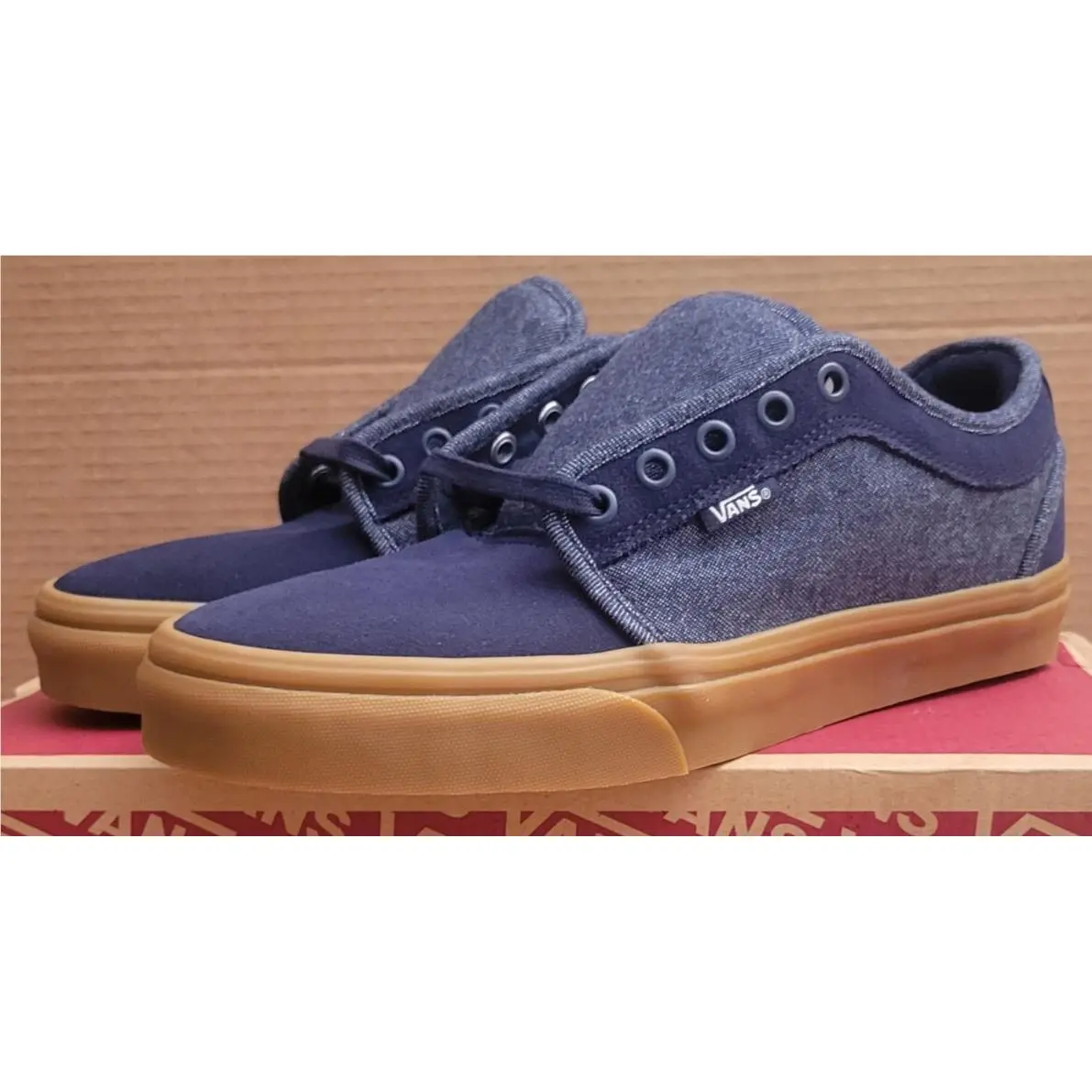 Vans Chukka Low Men`s 8 Women`s 9.5 Denim Dress Blues/classic Gum VN0A38CGVF1