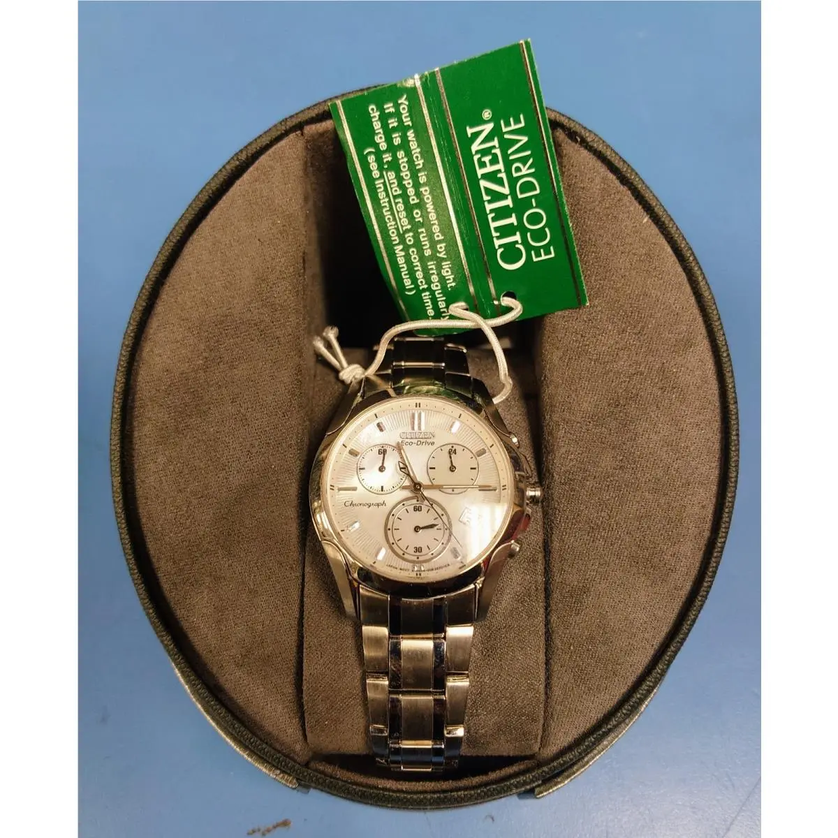 Eco-drive Chronograph Steel Chronograph Ladies Watch No. FB1158-55D by Citizen