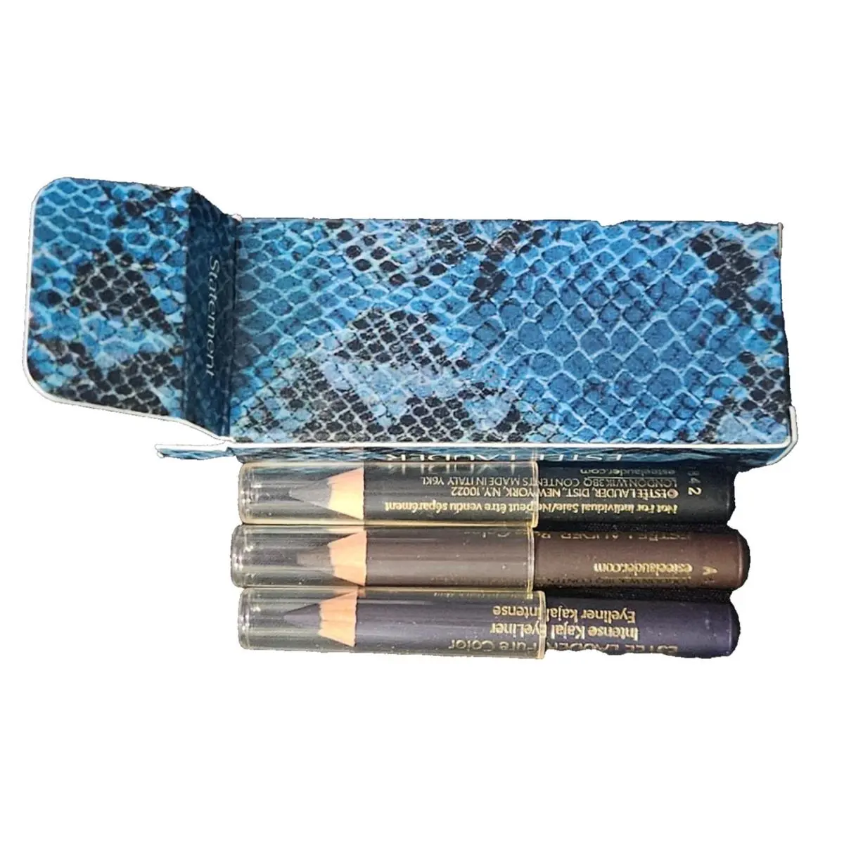 3x Estee Lauder Pure Color Intense Kajal Eyeliner 02 03 04 Blackend Black Travel