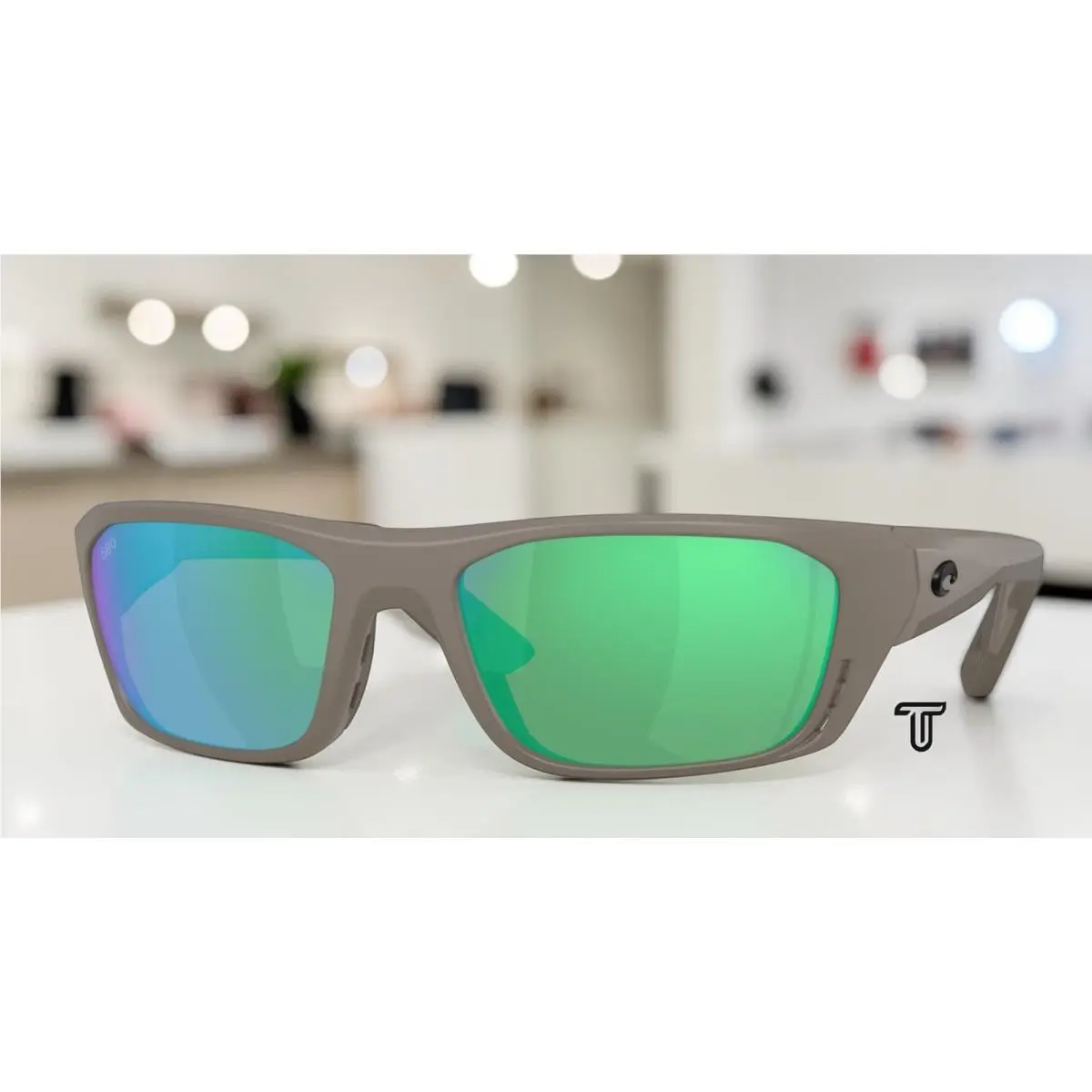 Costa 6S9115 13 Whitetip Pro Olive Shale Green Polarized 57 mm Men`s Sunglasses - Frame: Olive Shale, Lens: Green Mirror
