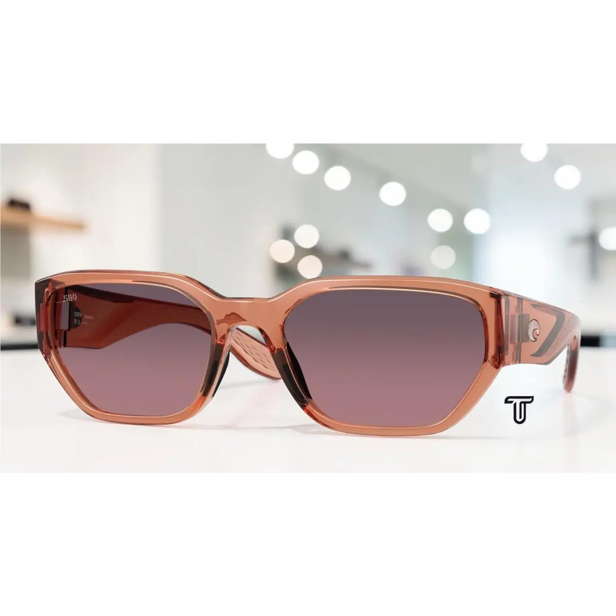 Costa 6S9125 05 Clemente Trans Pink Sands Rose Grad Polar 58mm Unisex Sunglasses