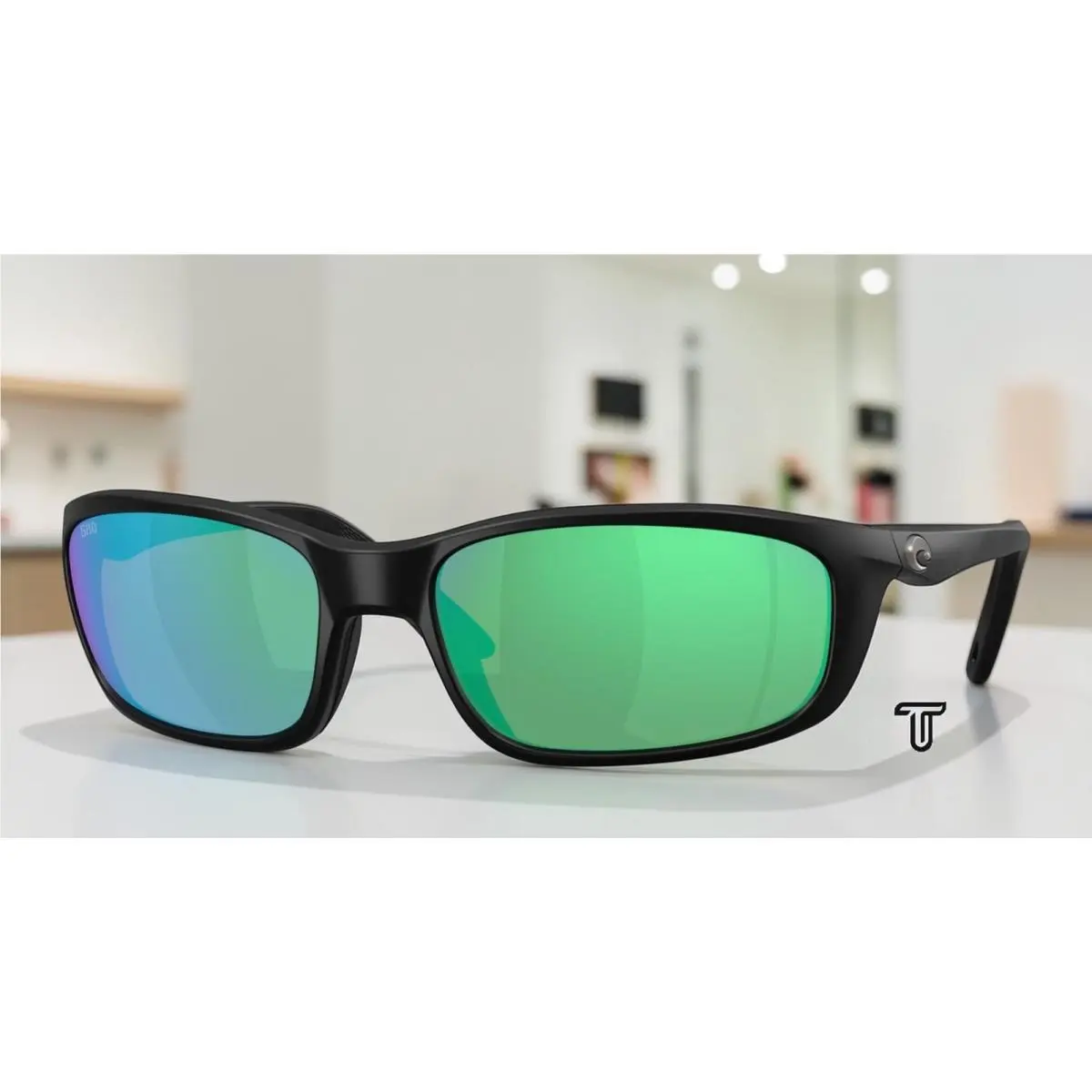 Costa 6S9134 06 Brine Ii Matte Black Green Mirror Polarized 59mm Mens Sunglasses