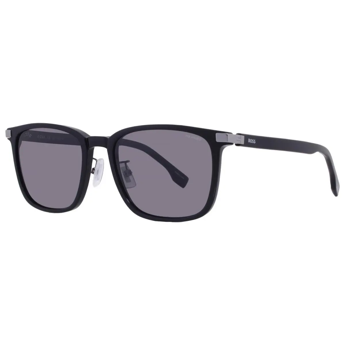 Polarized Grey Square Men`s Sunglasses Boss 1406/F/SK 0807/M9 57 by Hugo Boss