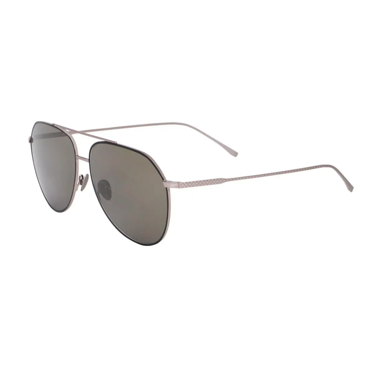 Sleek Classic  Pilot Men`s Aviator Sunglasses L209S 033 Silver/black by Lacoste