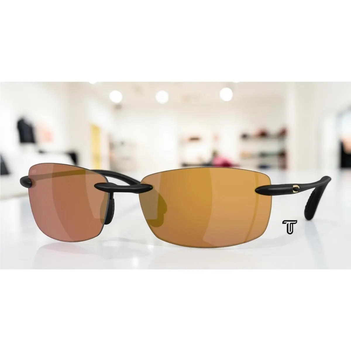 Costa 6S9071 907108 Ballast Black Gold Mirror Polarized 60 mm Men`s Sunglasses - Frame: Matte Black, Lens: Gold Mirror