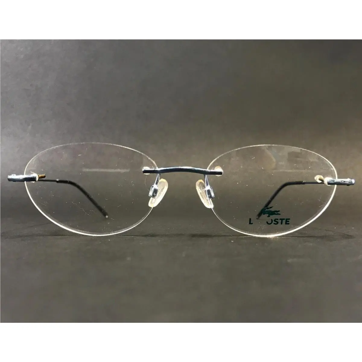Lacoste Eyeglasses Frames 8024 F1219 Metal Blue Rimless Oval 52-15-135