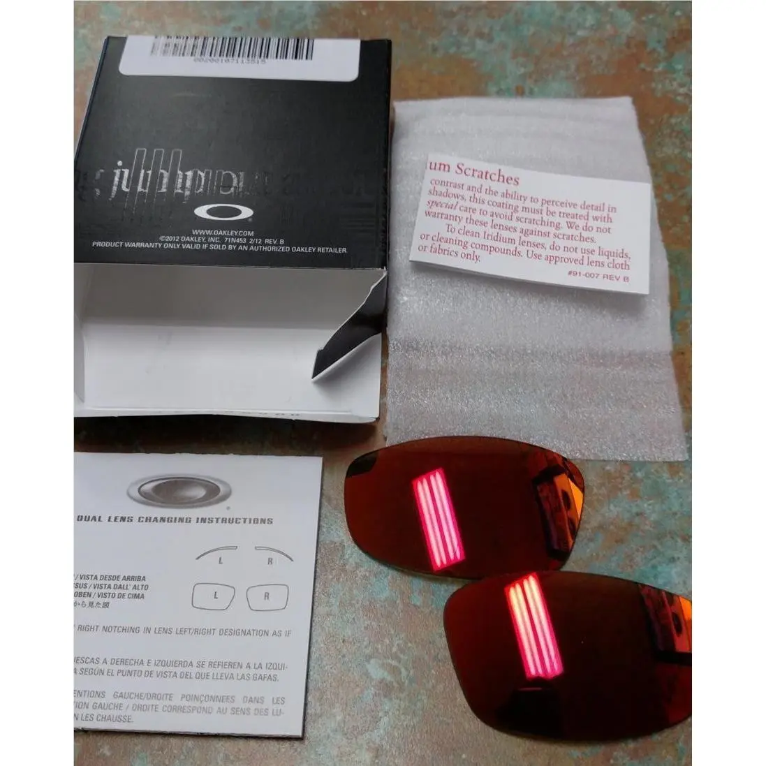 Pit Boss 1.0 Ruby Iridium Custom Cut Replacement Lenses For PB1 by Oakley