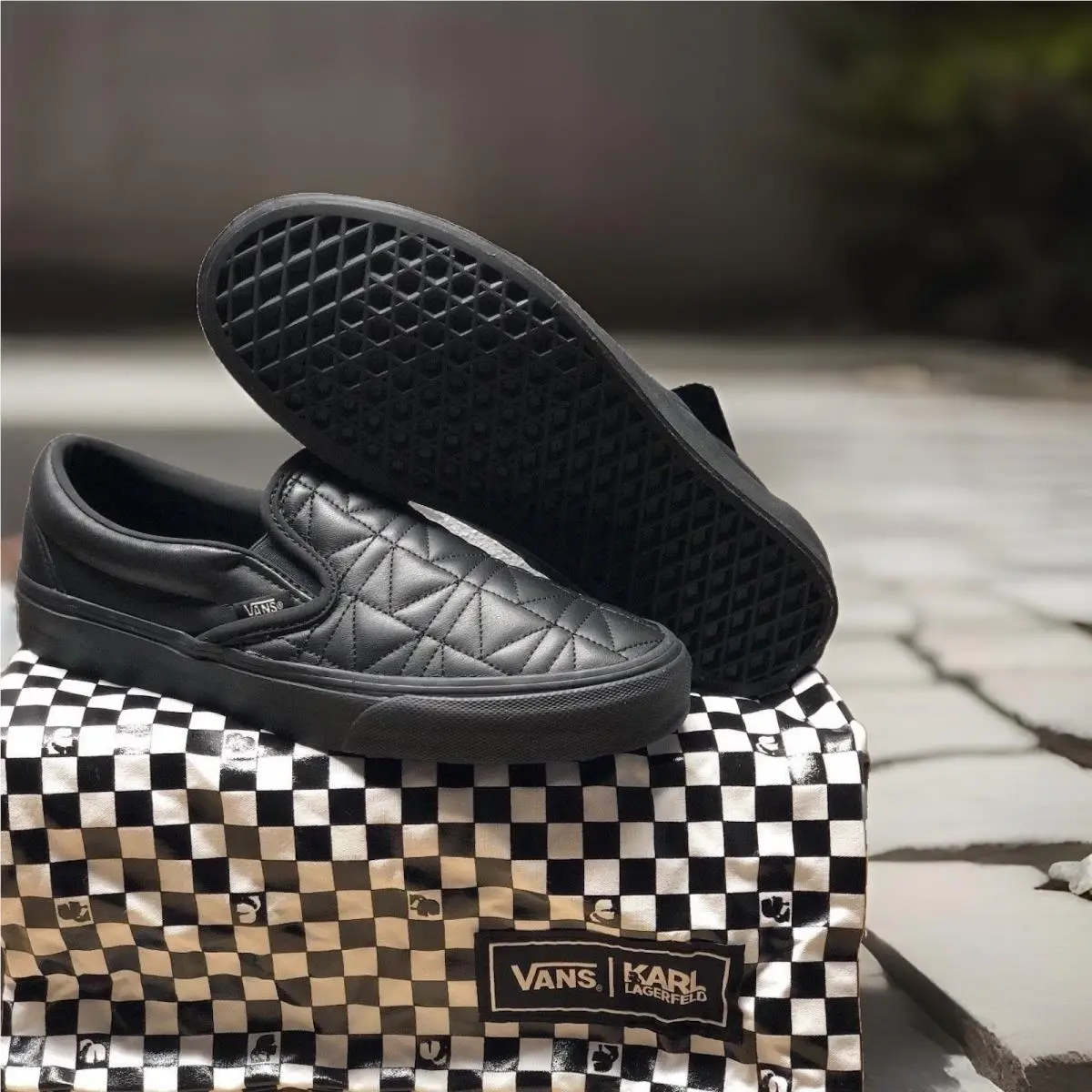 Vans X Karl Lagerfeld Quilted Classic Slip-on Blk/kqult Mens 4.0 Womens 5.5