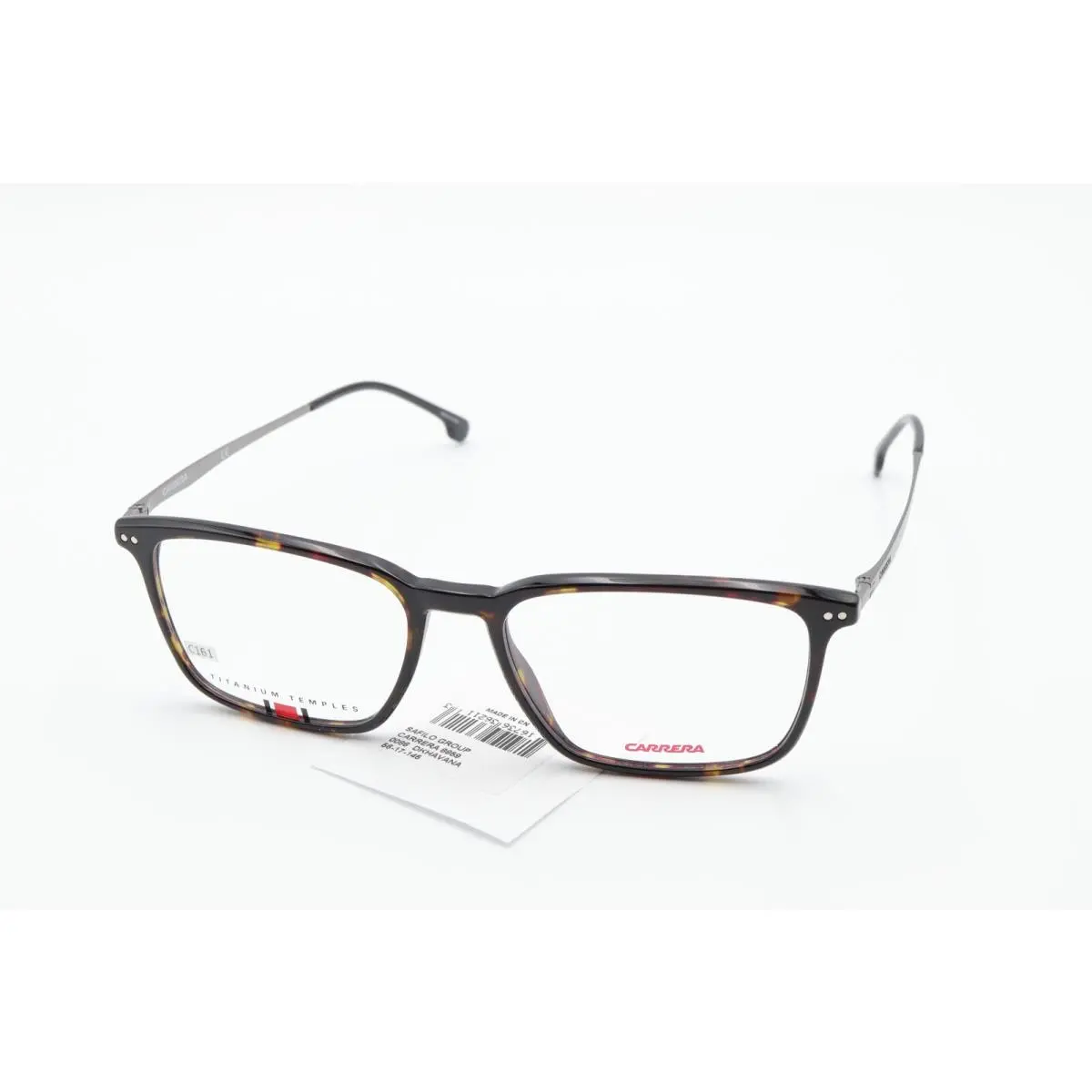 8859 086 Dark Havana 56-17-145 Eyeglass Frames Titanium Temple C161 by Carrera