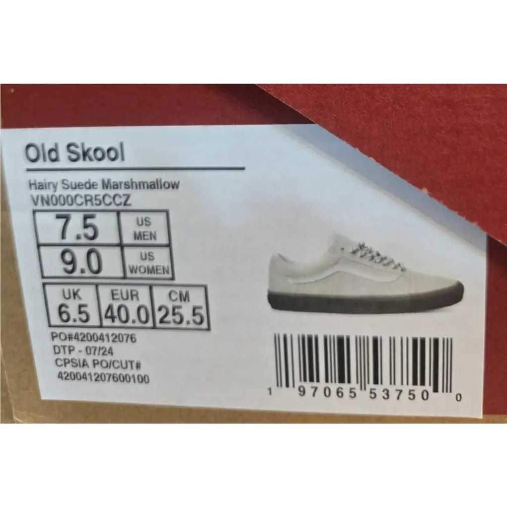 Vans shoes - Vans Old Skool - Old Skool - Hairy Suede Marshmallow 6
