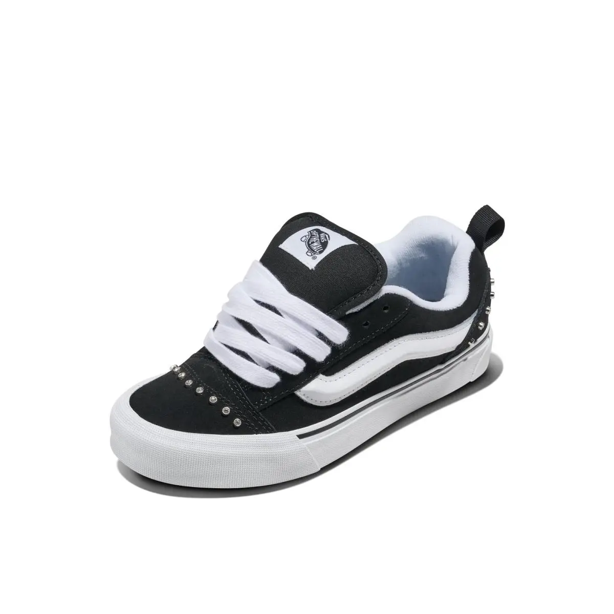 Vans Unisex Knu Skool Shoe - `90s 8.5 Women/7 Men Rhinestone Black/white
