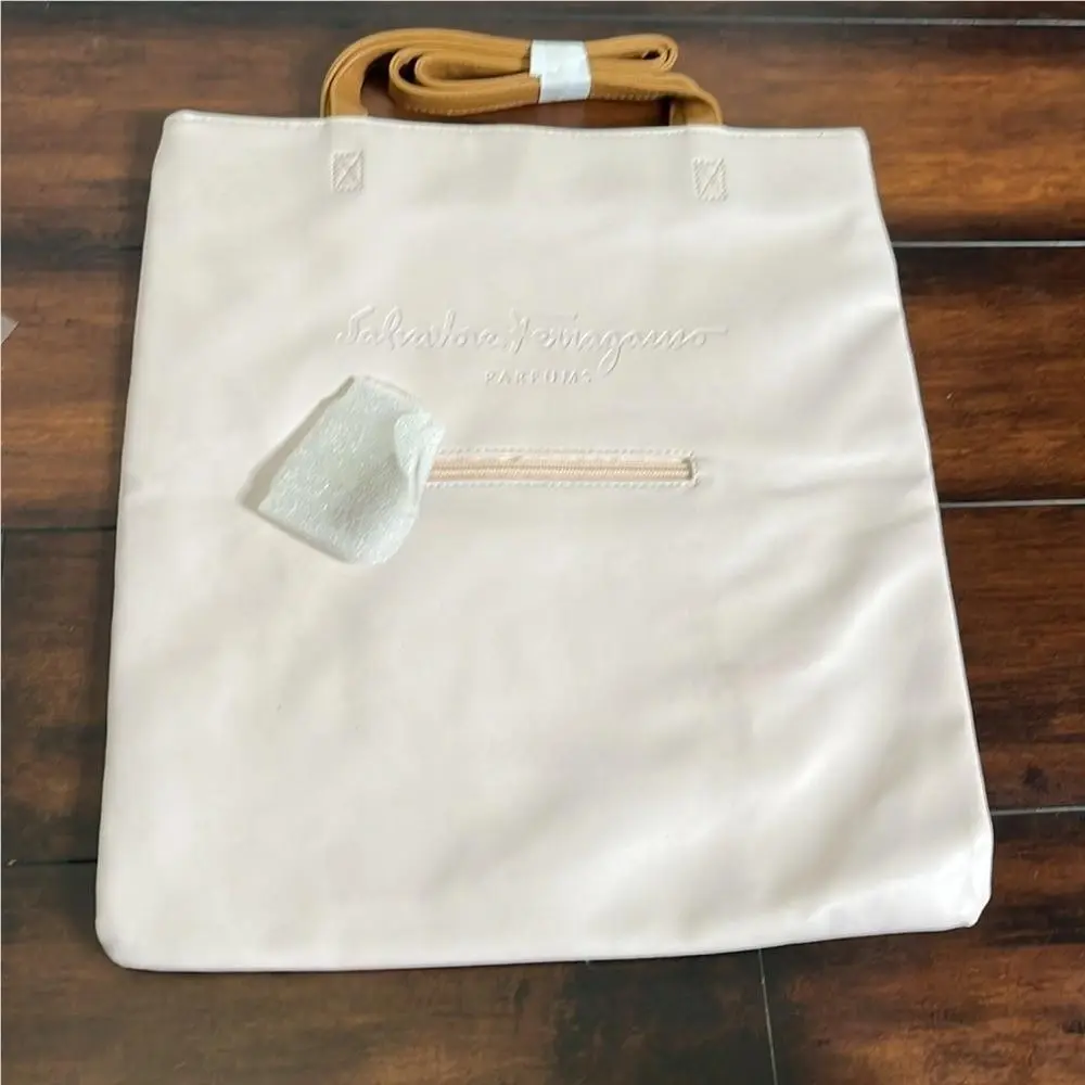 Parfums Leather Soft Pink Tote Shoulder Bag by Salvatore Ferragamo