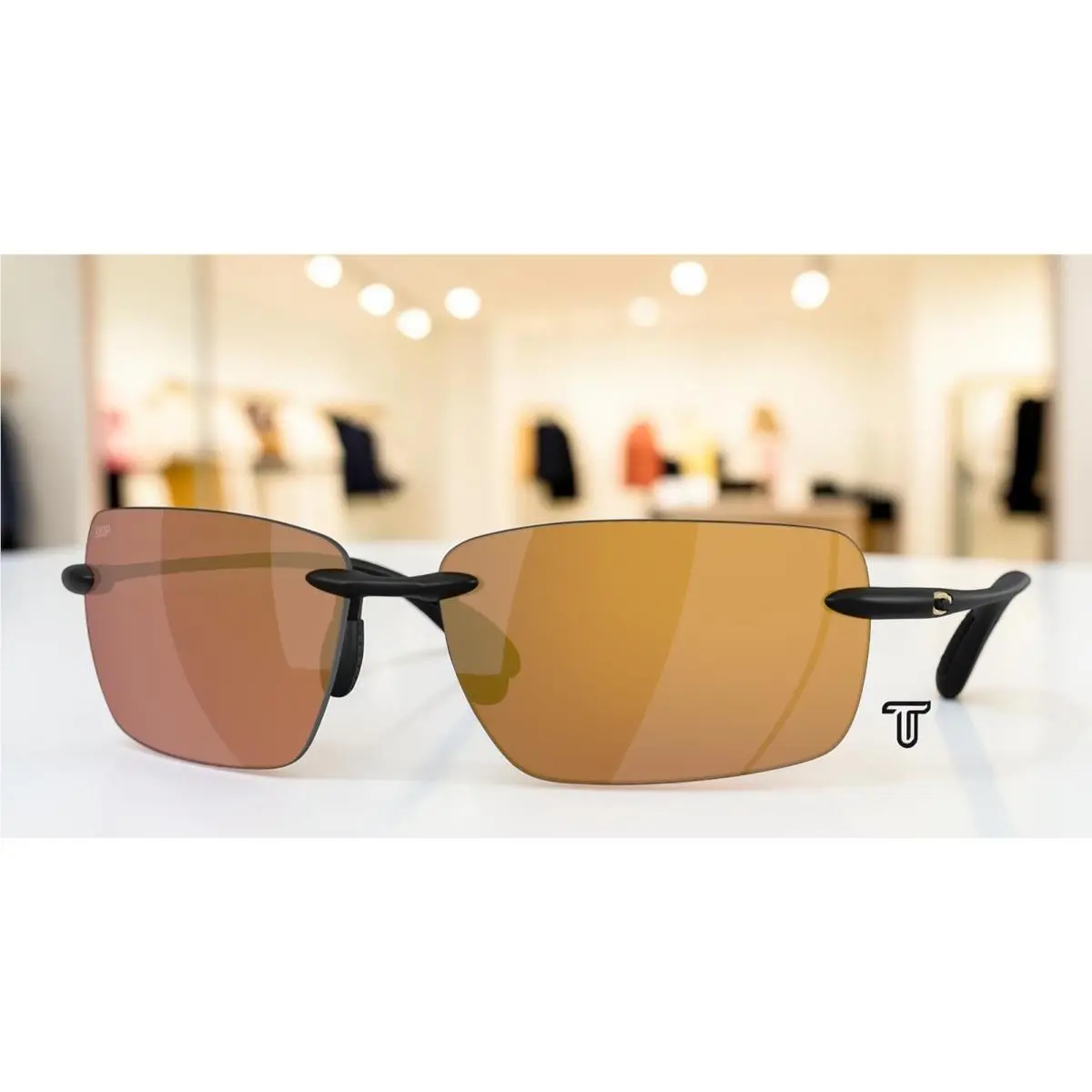 Costa 6S9074 05 Gulf Shore Matte Black Gold Mirror Polarized 66mm Men Sunglasses - Frame: Matte Black, Lens: Gold Mirror