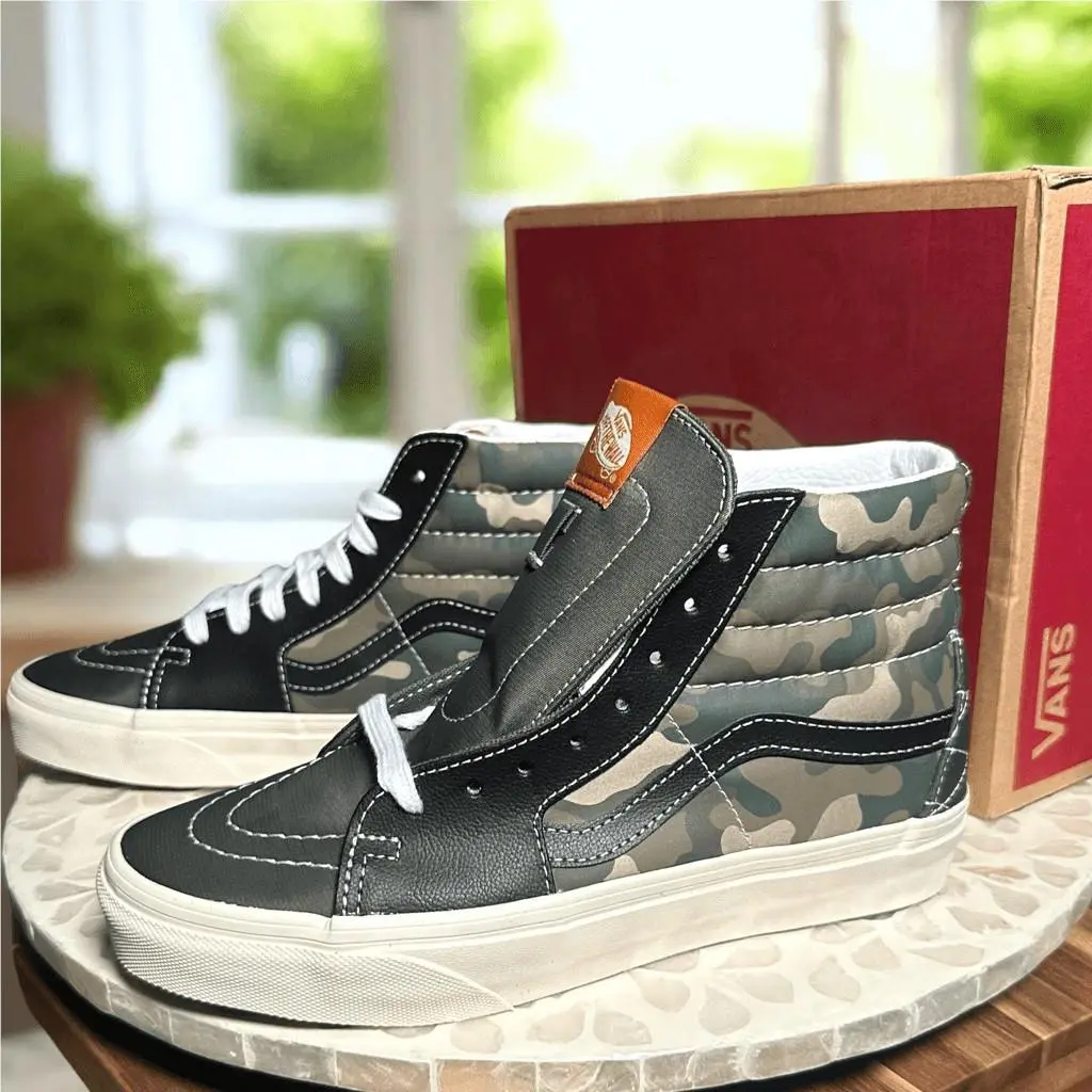 Vans shoes - VANS Sk8-Hi Mixed Utility Camo Sneakers - Multicolor, Exterior: Multicolor 3