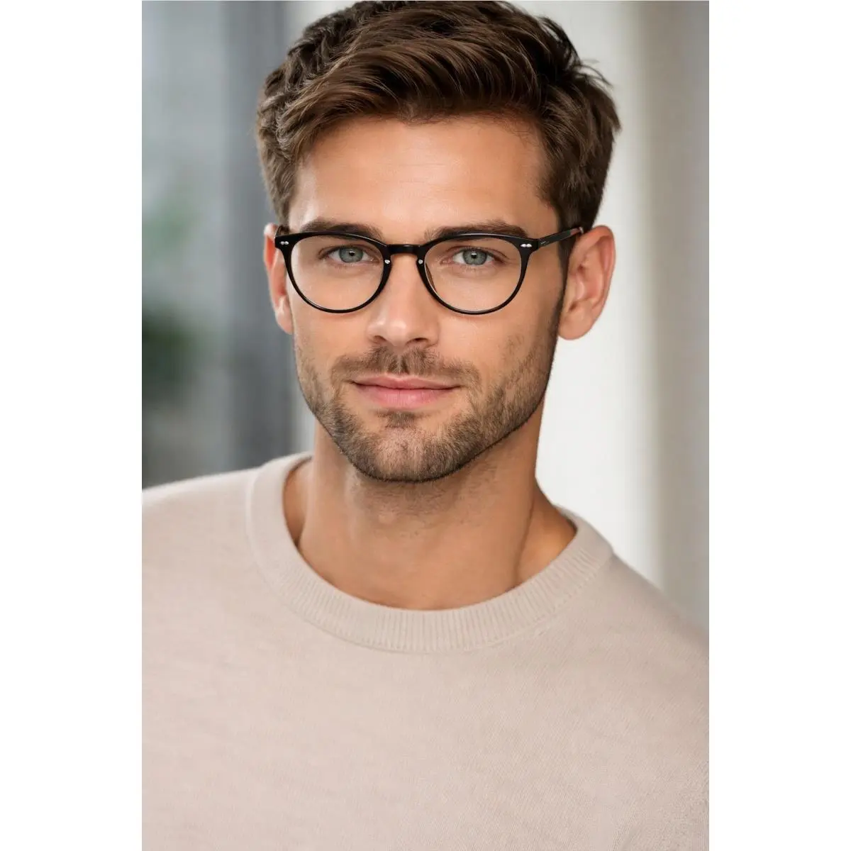 Hugo Boss 1483 001 Men`s Eyeglasses Frames Black Oval 50-20-145