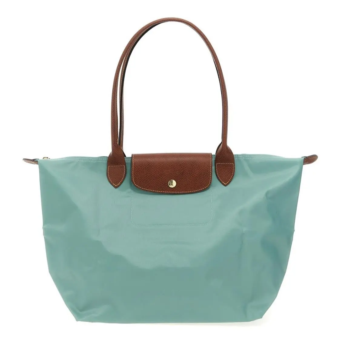Longchamp Le Pliage Large Nylon Shoulder Tote Eucalyptus Blue Green Authentc