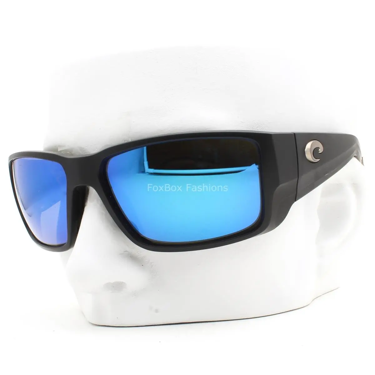 Costa Del Mar Sunglasses Blackfin Pro Matte Black Blue Glass Polarized W/case