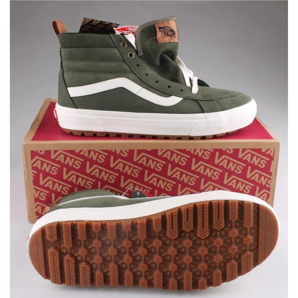 Vans SK8 Hi MTE-1 Grape Leaf Nubuck Shoes Men`s Size 9.5 Green White