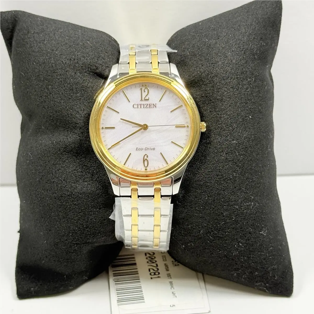 Eco Drive EM1214-51A White Dial Two Tone Bracelet Women’s Watch by Citizen