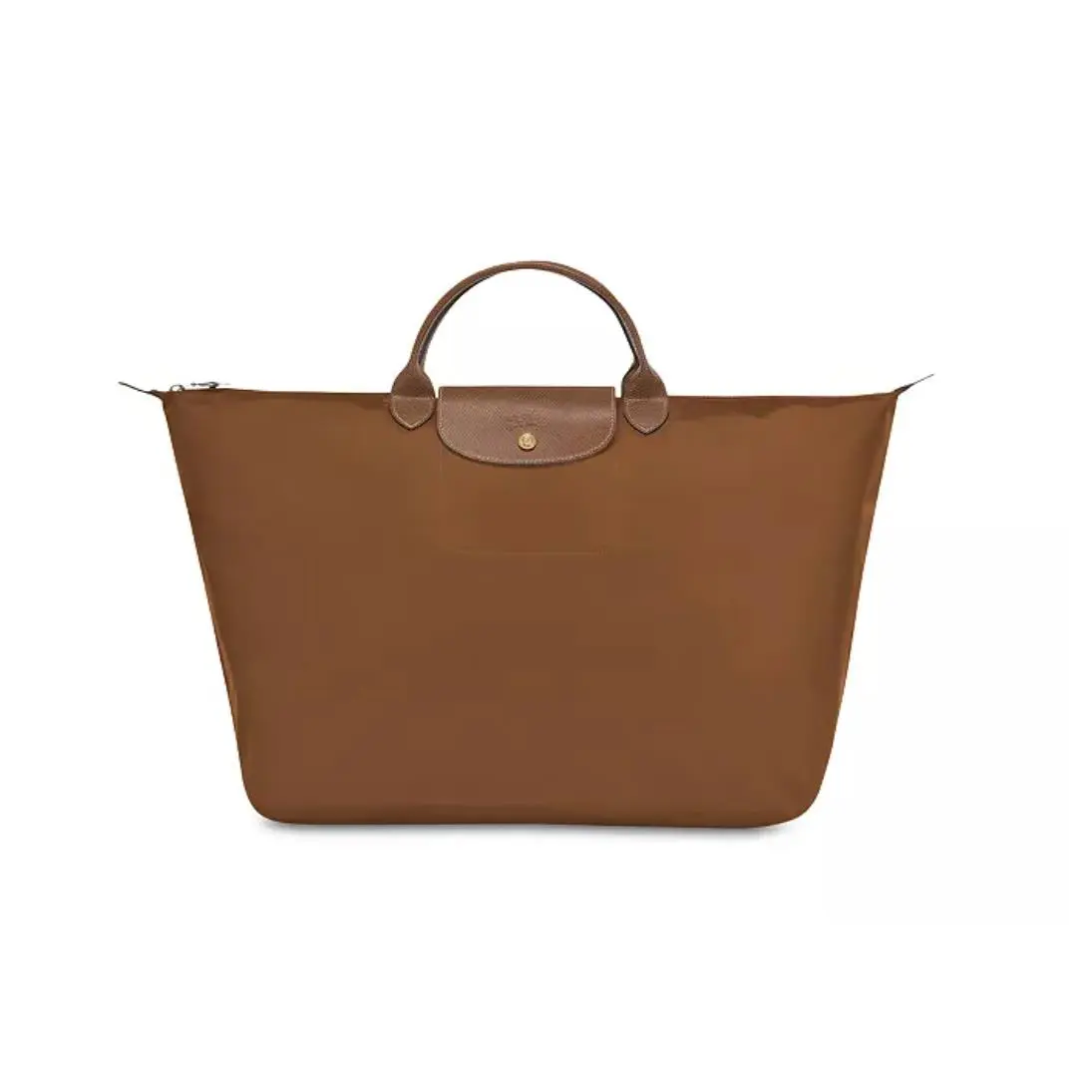 Longchamp Le Pliage 18 Large Travel Bag 18X14X9 Cognac/gold